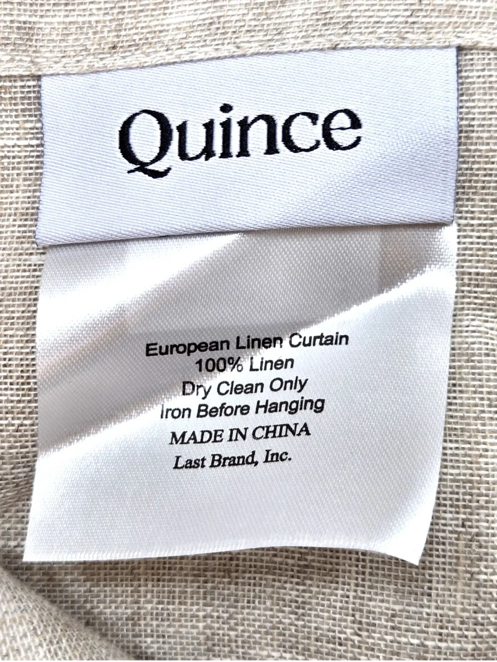 NWT QUINCE Set Of 4 48x84 European Linen Sheer Curtains Flax 9867
